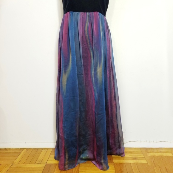 Lynn Lugo Black Velvet Long Dress 12 - Picture 3 of 8